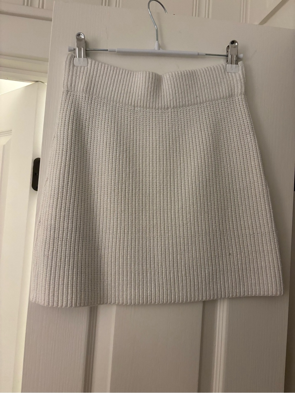 ZARA Women's Ivory Knit A-Line Skirt